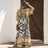kimono de plage en mousseline léger et fluide
