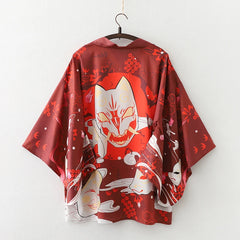 Haori | masque de renard Rouge, dos