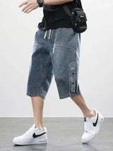 Pantalon Jean Court Japonais Décontracté
