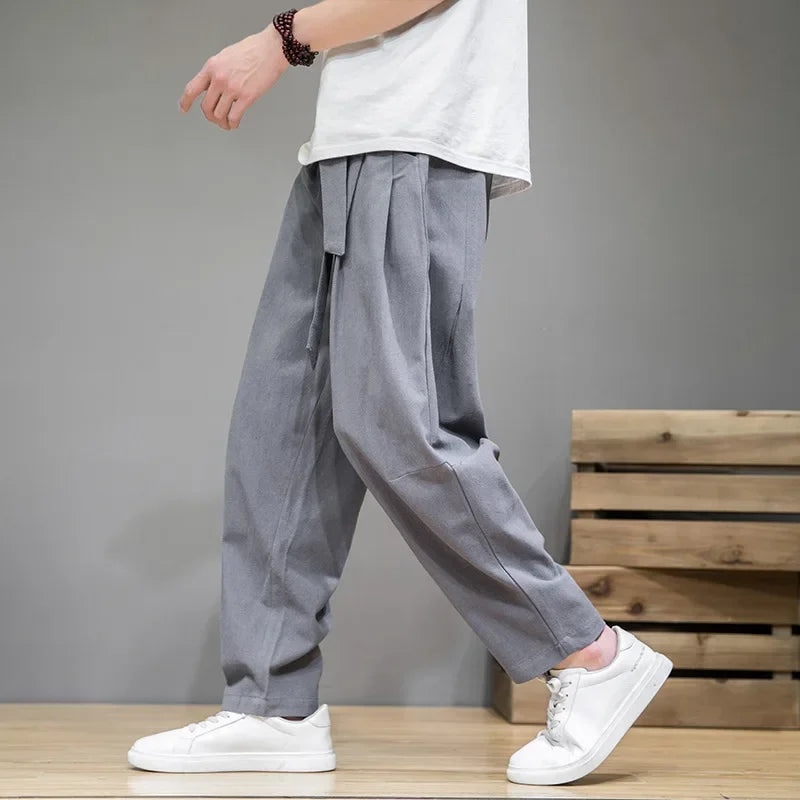 pantalon homme en lin japonais