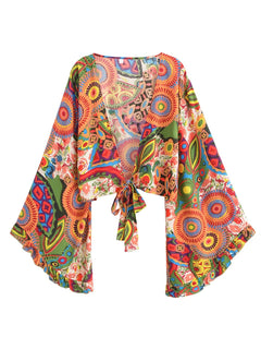 Boléro de plage | paisley Vert