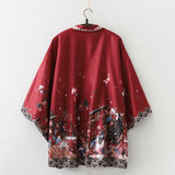 Haori | scène de matsuri Rouge, dos