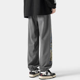 pantalon japonais homme brodé style rétro - vue de côté