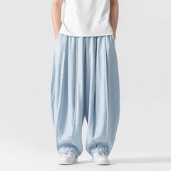 Pantalon jogging japonais homme coloris bleu ciel