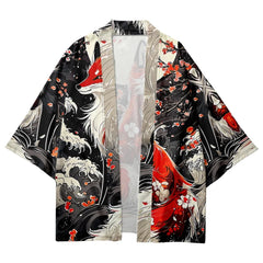 Haori | renard et cerisiers