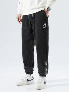 pantalon léger en toile denim pour homme