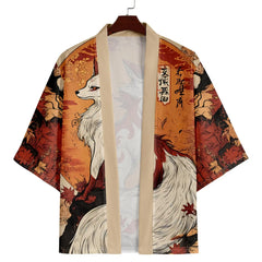 Haori | renard blanc et érables