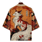 Haori | renard blanc et érables