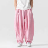 Pantalon jogging japonais homme coloris rose
