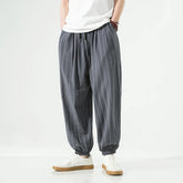 pantalon japonais style décontracté rayé