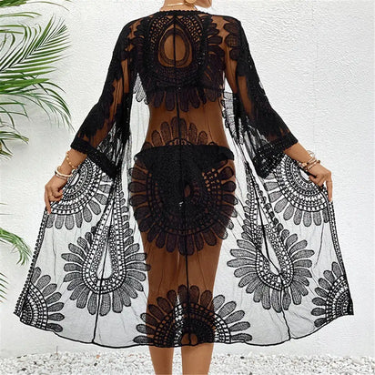 mousseline fluide pour tenue de plage