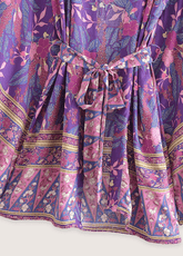 vêtement de plage kimono court fuchsia