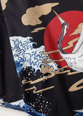 kimono édition prestige avec motif grue dansante