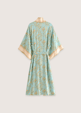 kimono long bleu