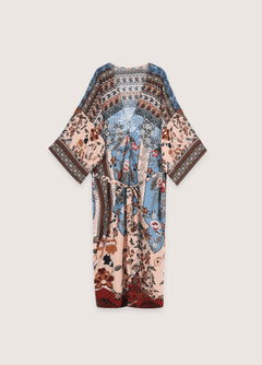 Kimono Long Bohème En Patchwork Multicolore