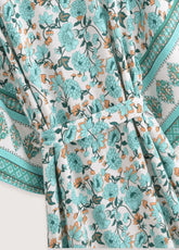kimono bleu calanque pour femme