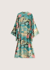 kimono long motif tropical