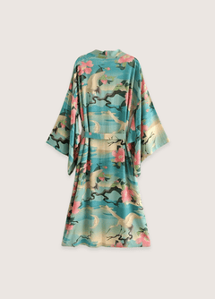 kimono long motif tropical