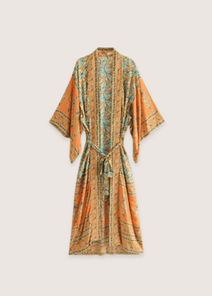 Kimono Long Orange | Daisy Bohème