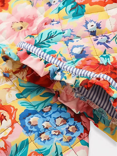 Veste Kimono Matelassée Florale |Hana Quilt - porté vue complète