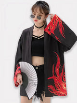 kimono traditionnel japonais en tissu léger avec motif phénix