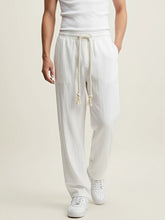 Pantalon Droit Japonais en Coton et Lin Pantalon Droit Japonais en Coton et Lin