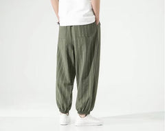 pantalon de mode japonais à rayures
