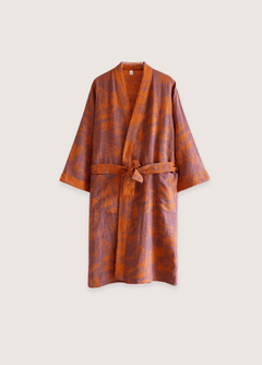 Peignoir Kimono Orange Femme | Ukiyo
