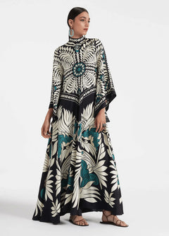robe kimono motifs botaniques réversible