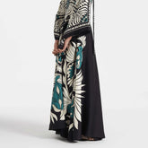 kimono réversible avec motifs botaniques