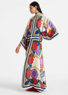 robe à motifs baroques réversible