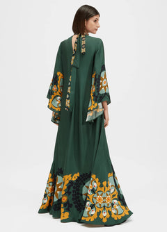robe émeraude style kimono