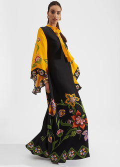 kimono fleurie réversible