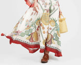 robe à motifs réversible secret du jardin