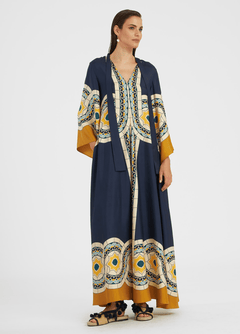 kimono réversible aux motifs méditerranéens