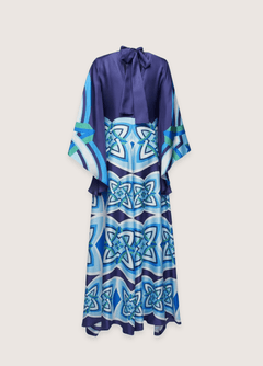 robe kimono réversible saphir