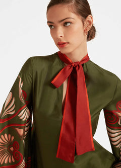 robe kimono avec motifs sauvages