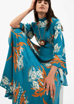 robe kimono turquoise