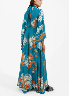vêtement kimono réversible turquoise