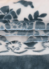 kimono crème et bleu gris