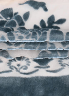 kimono crème et bleu gris