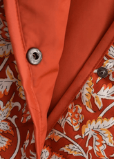 veste kimono en terracotta avec imprimé floral