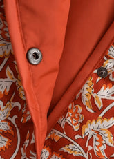 veste kimono en terracotta avec imprimé floral