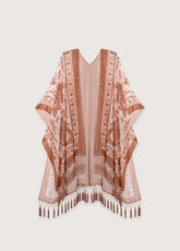 Veste Kimono Japonais En Fleurs Roses