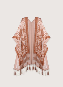 Veste Kimono Japonais En Fleurs Roses