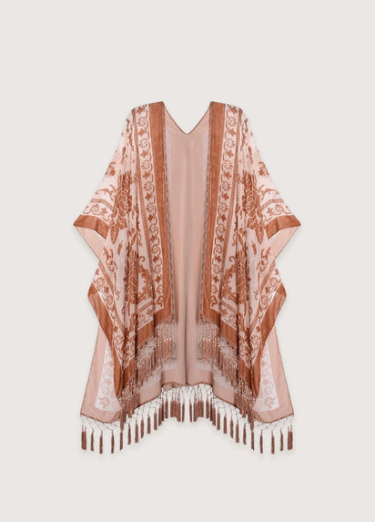 Veste Kimono Japonais En Fleurs Roses