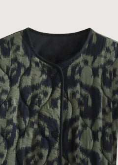 veste kimono en ikat vert olive