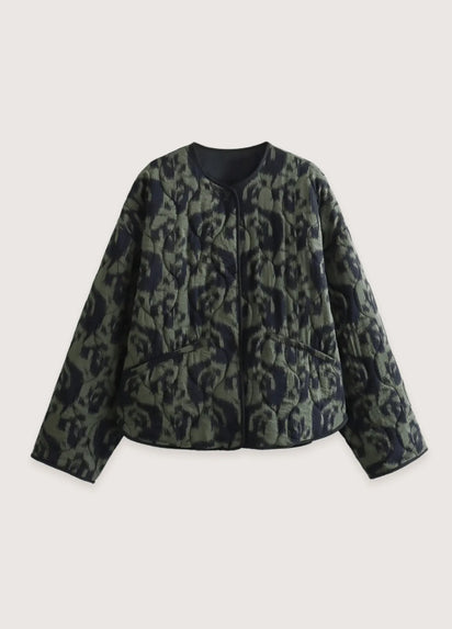 Veste Kimono Vert Olive | Ikat Français