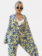 ensemble kimono imprimé feuillu pour femme